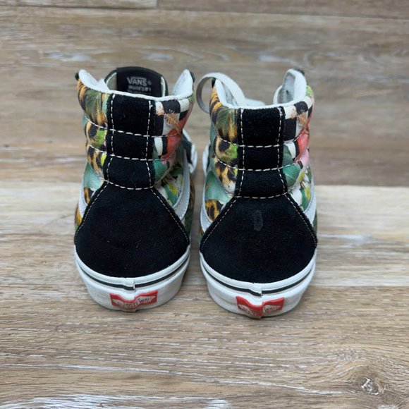 Vans Off The Wall Black Suede Floral Print High Tops Women's Size 9.5/Men's 8 - Picture 3 of 7